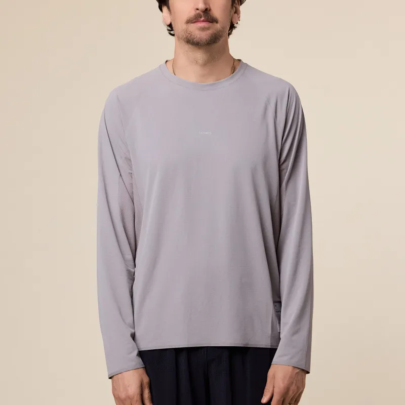 Satisfy Running - AuraLite™ UV Long Sleeve T-Shirt - Moon Rock made by Satisfy Running