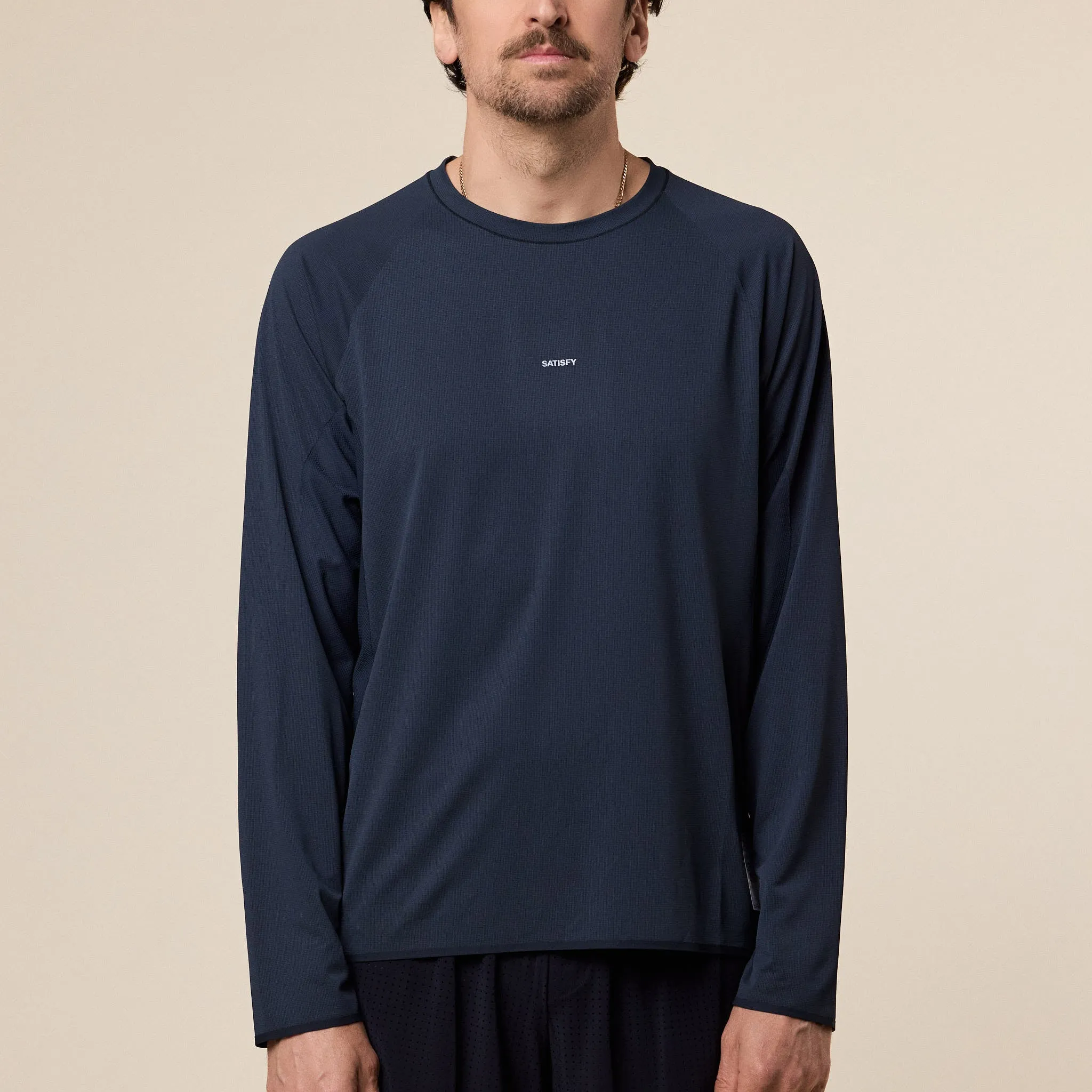 Satisfy Running - AuraLite™ UV Long Sleeve T-Shirt - Black sold by This Thing Of Ours