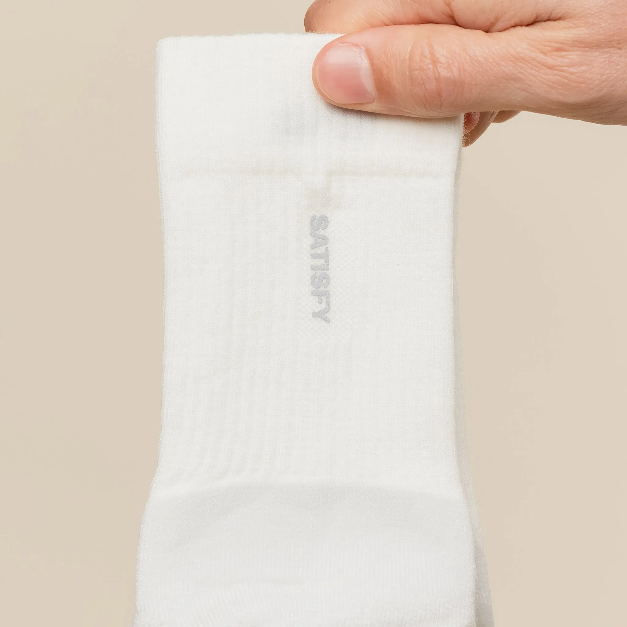 Satisfy Running - Merino Nylon Tube Socks - Off White sold by This Thing Of Ours product image thumbnail 2