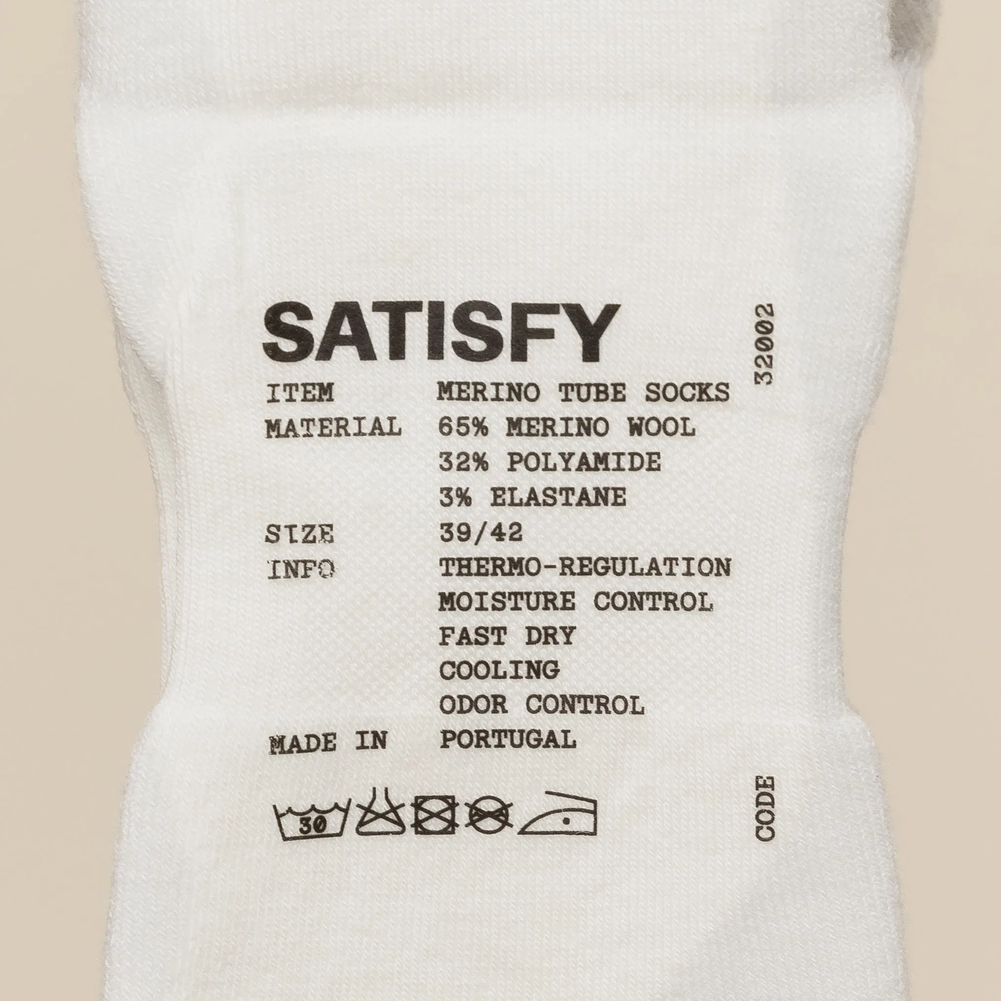 Satisfy Running - Merino Nylon Tube Socks - Off White sold by This Thing Of Ours product image thumbnail 3