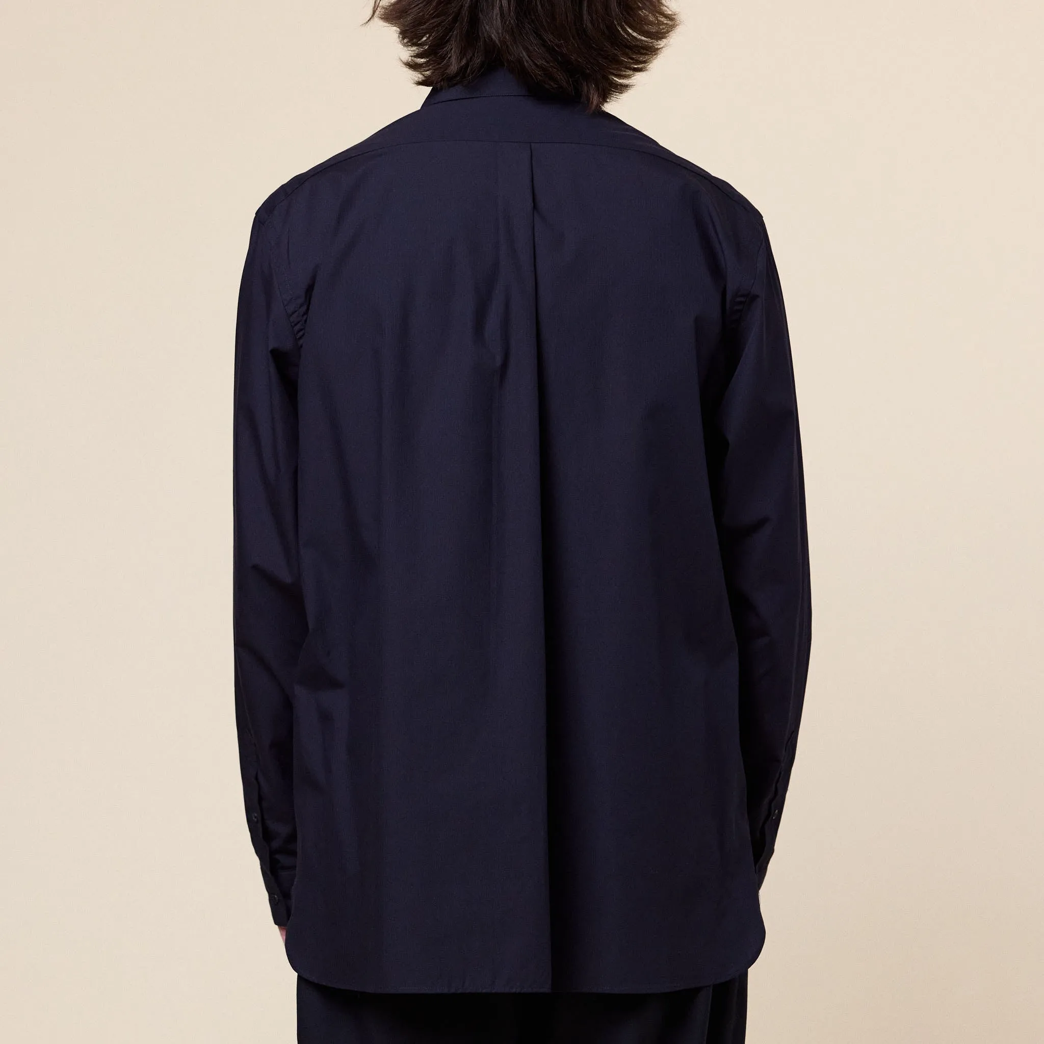 Still by Hand - Regular Collar Broadcloth Shirt - Navy Stripe sold by This Thing Of Ours product image thumbnail 2