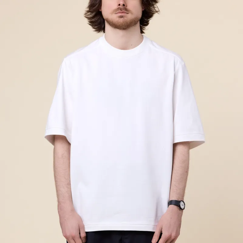 Still by Hand - Heavyweight Double Knit T-Shirt - White made by STILL BY HAND