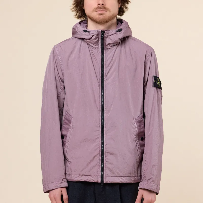Stone Island - Crinkle Reps NY Hooded Jacket - Purple Grey made by Stone Island