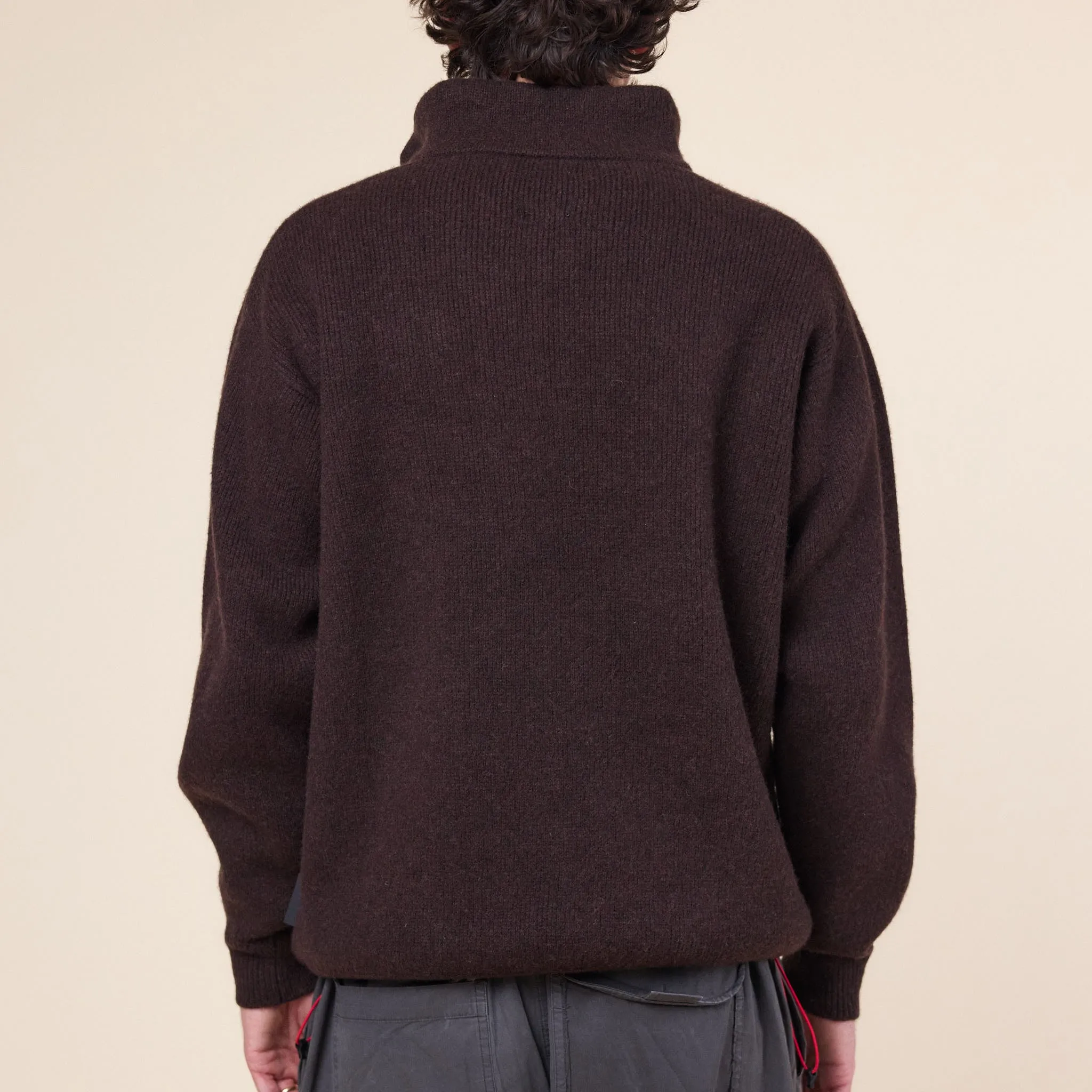 GR10K - Felted High Neck Sweater - Dark Brown sold by This Thing Of Ours product image thumbnail 2
