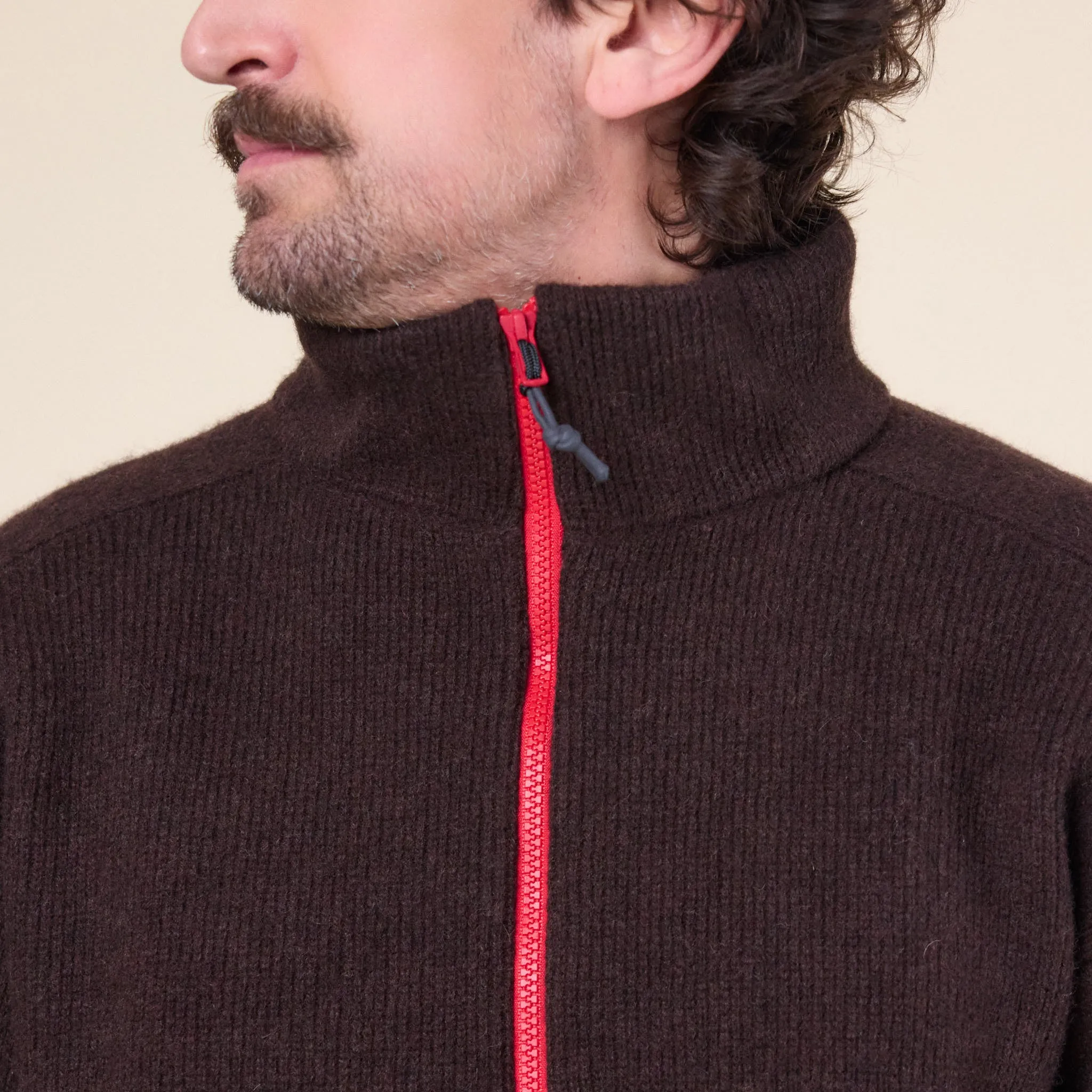 GR10K - Felted High Neck Sweater - Dark Brown sold by This Thing Of Ours product image thumbnail 3