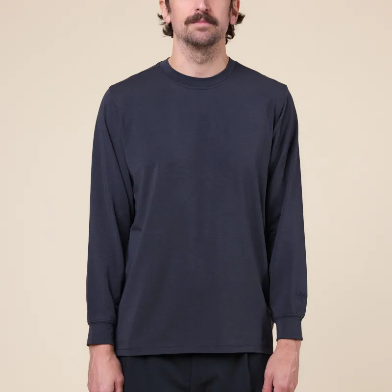 Goldwin - Polartec Delta Long Sleeve T-Shirt - Black Ink made by Goldwin