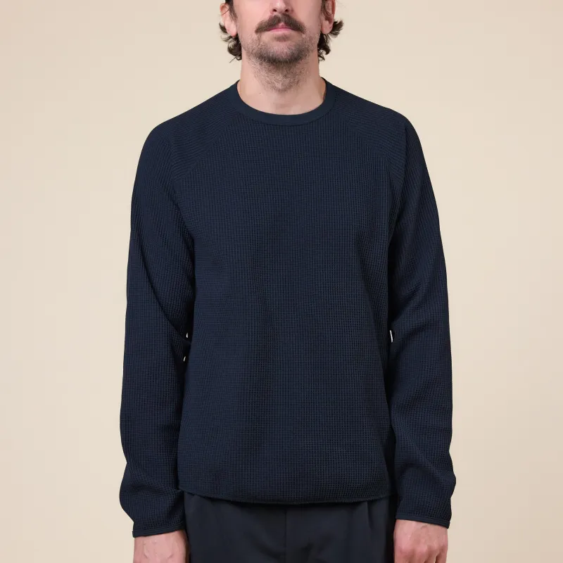 Goldwin - Waffle Long Sleeve T-Shirt - Black made by Goldwin