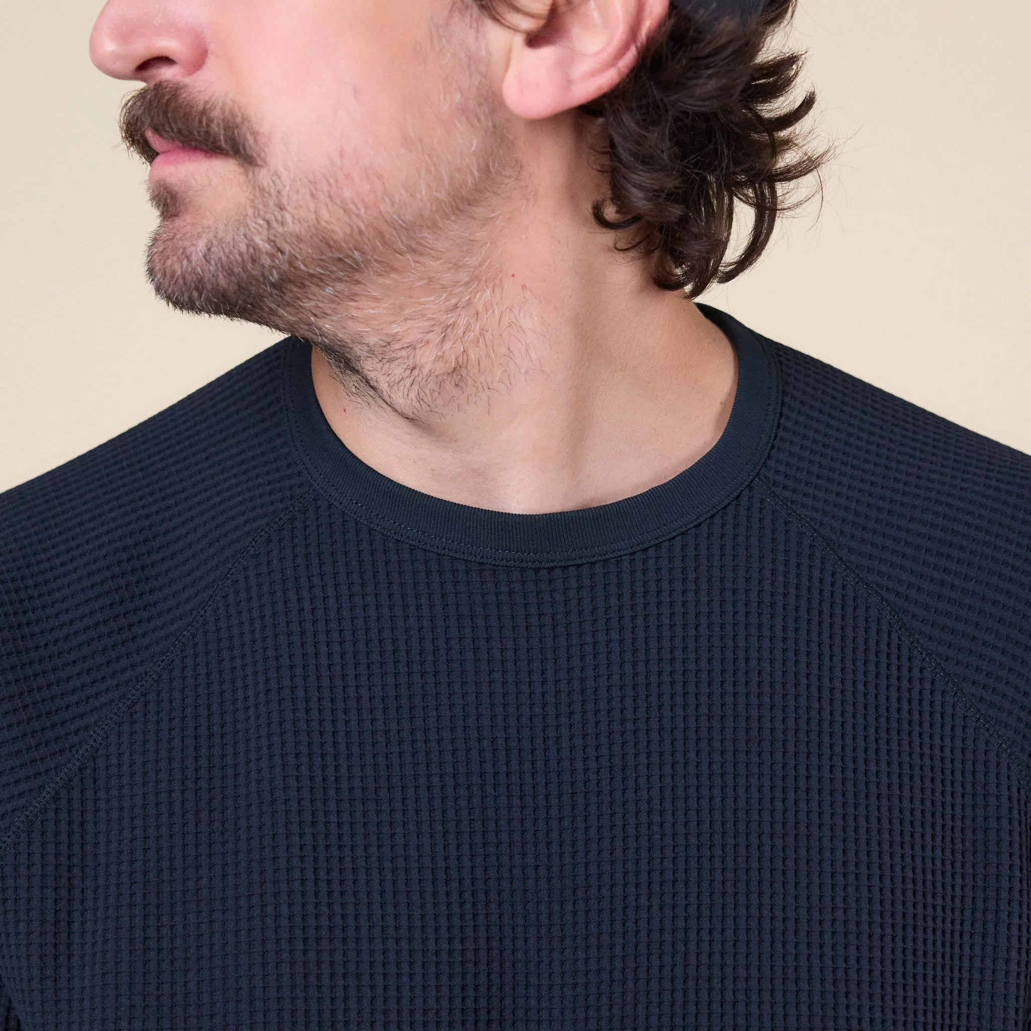 Goldwin - Waffle Long Sleeve T-Shirt - Black sold by This Thing Of Ours product image thumbnail 3