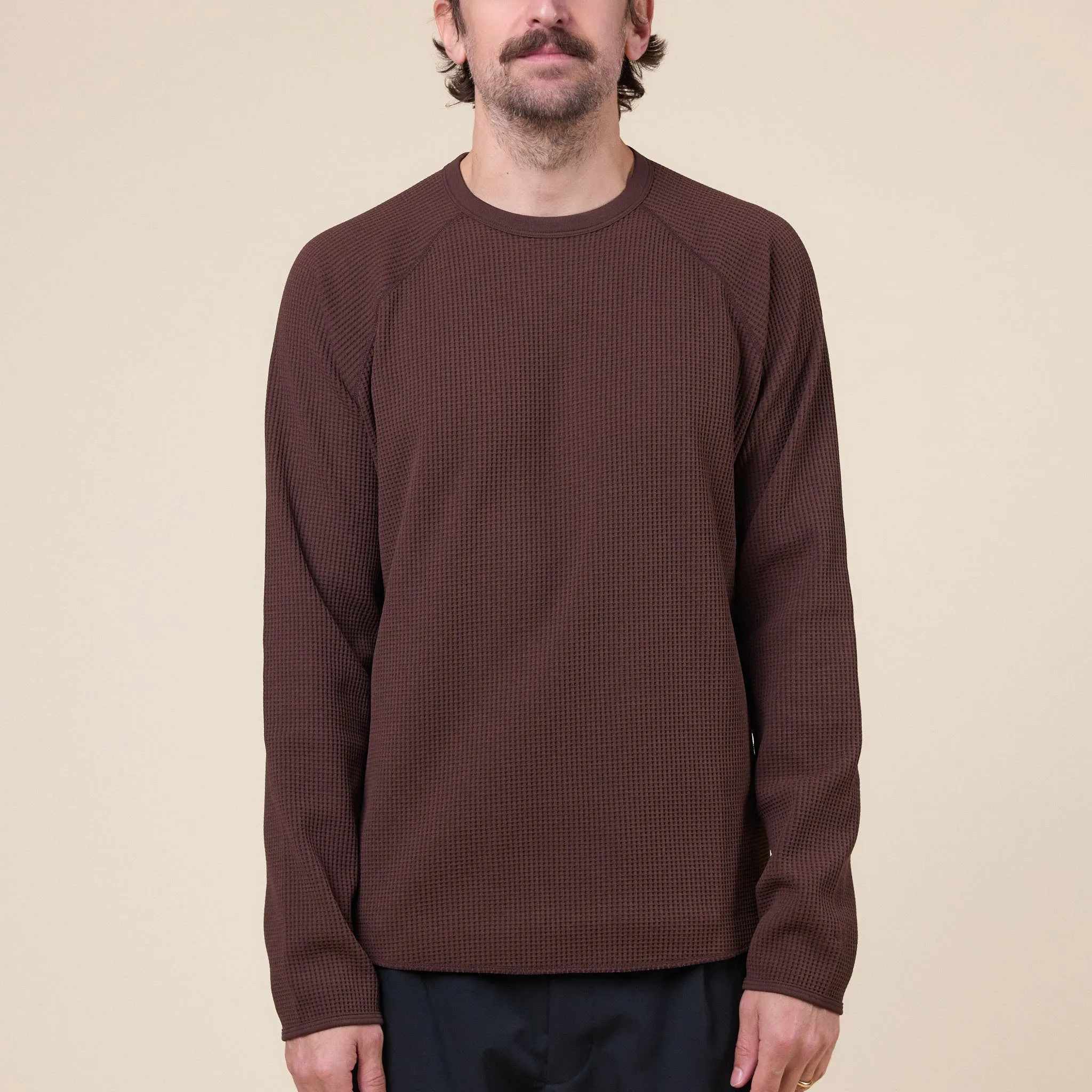 Goldwin - Waffle Long Sleeve T-Shirt - Chicory Brown sold by This Thing Of Ours