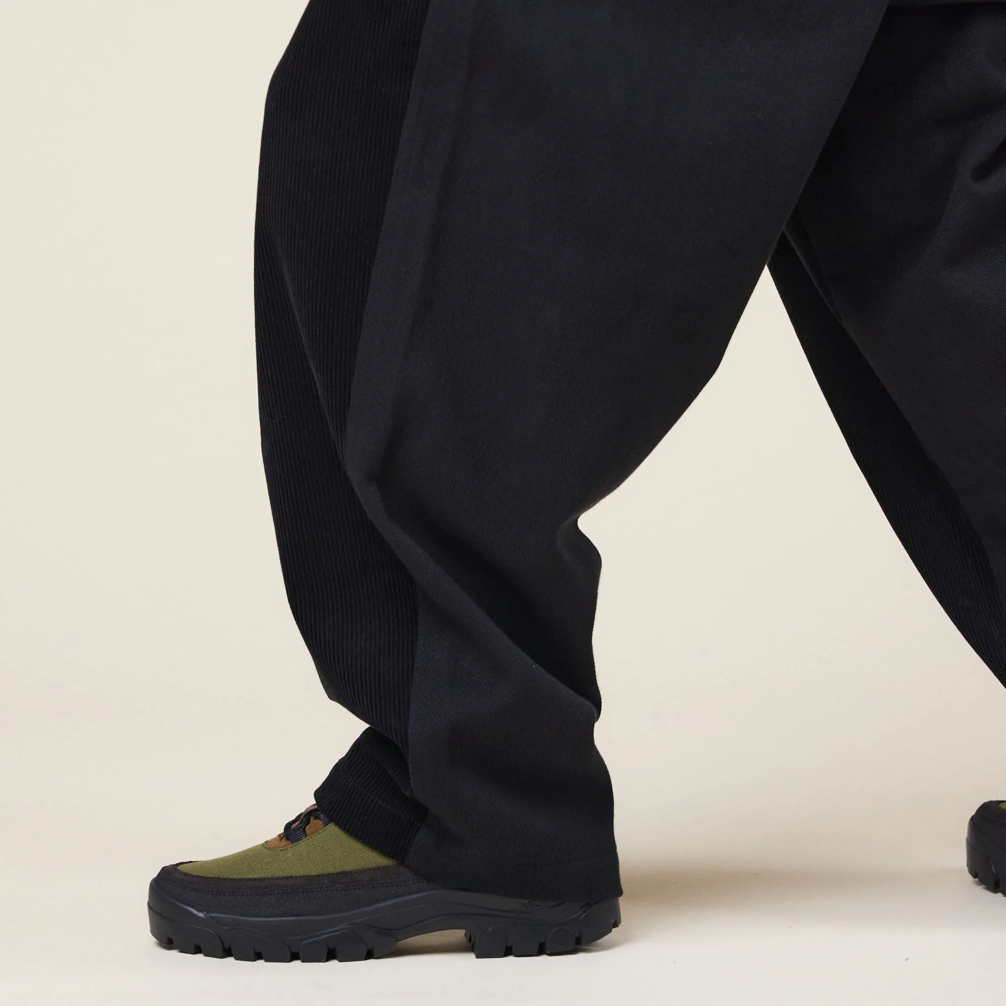 Merely Made - Premium Dual Fabric Contrast Wide Pants - Royal Black sold by This Thing Of Ours product image thumbnail 4
