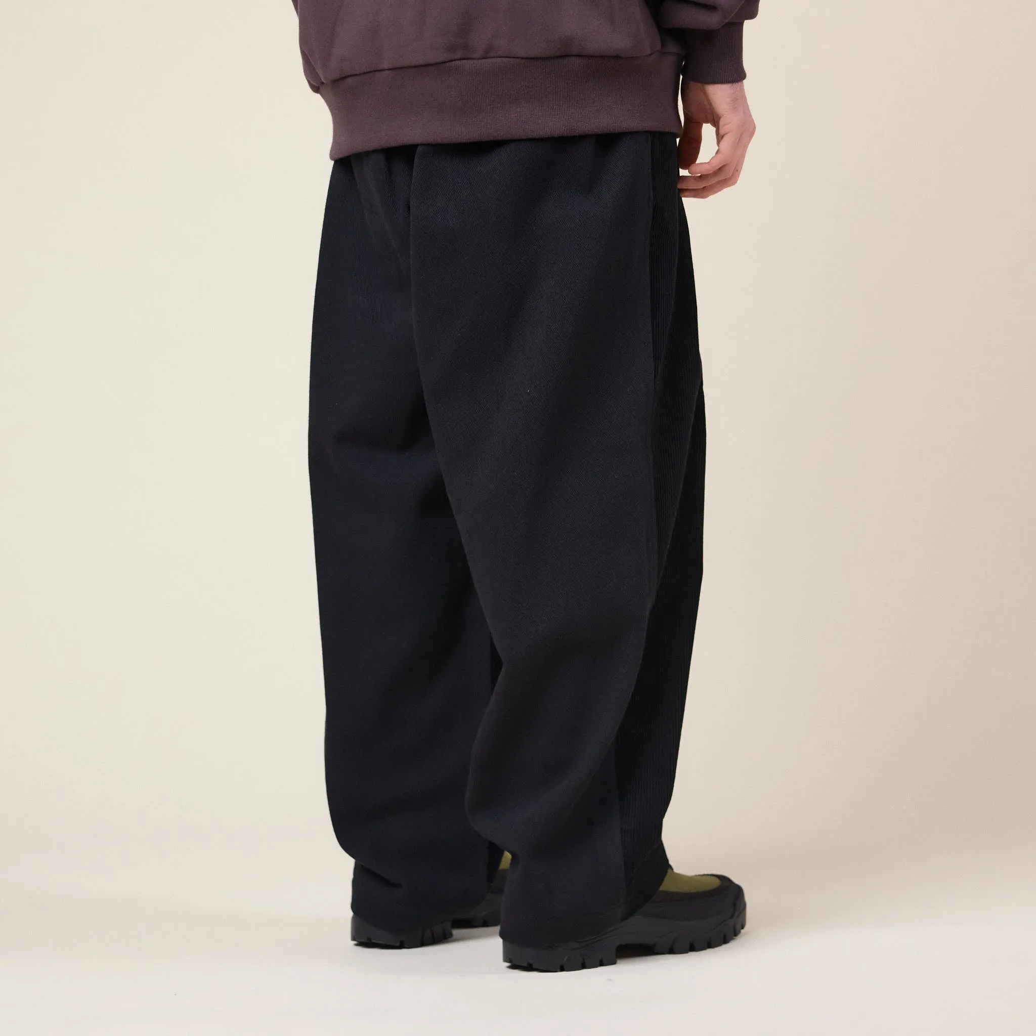 Merely Made - Premium Dual Fabric Contrast Wide Pants - Royal Black sold by This Thing Of Ours product image thumbnail 2