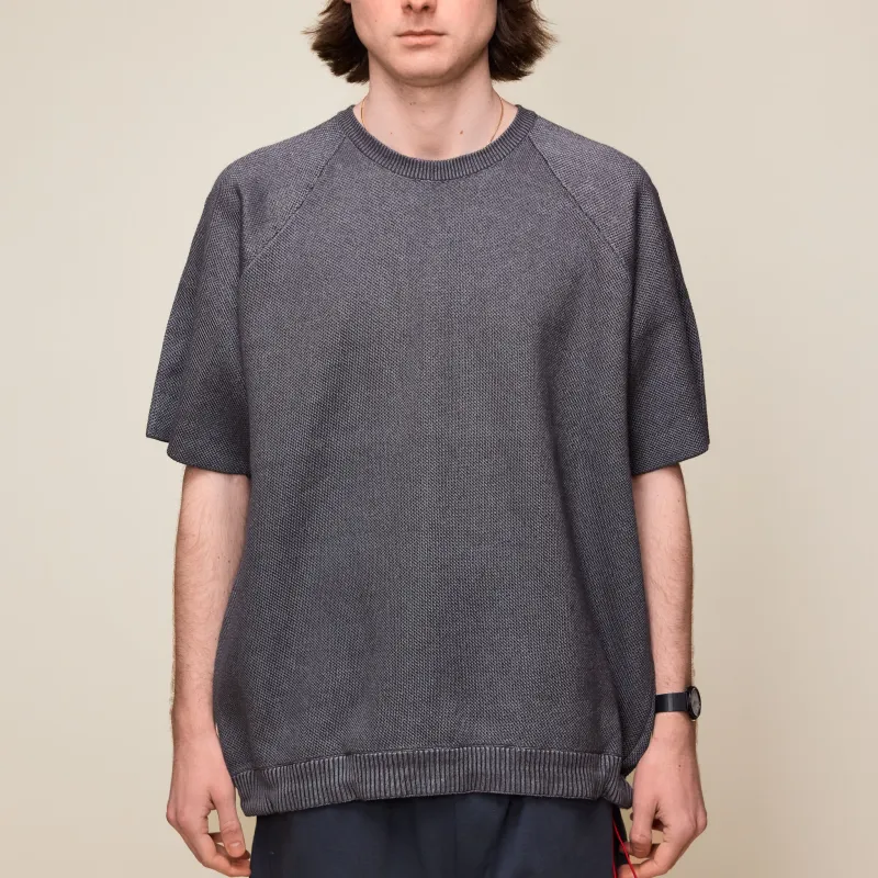 GR10K - Blended High Molecular Knit T-Shirt - Stone Grey made by GR10K