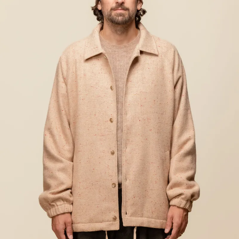 Merely Made - Premium Colour Nap Tweed Coach Jacket - Nap Beige made by MERELY MADE