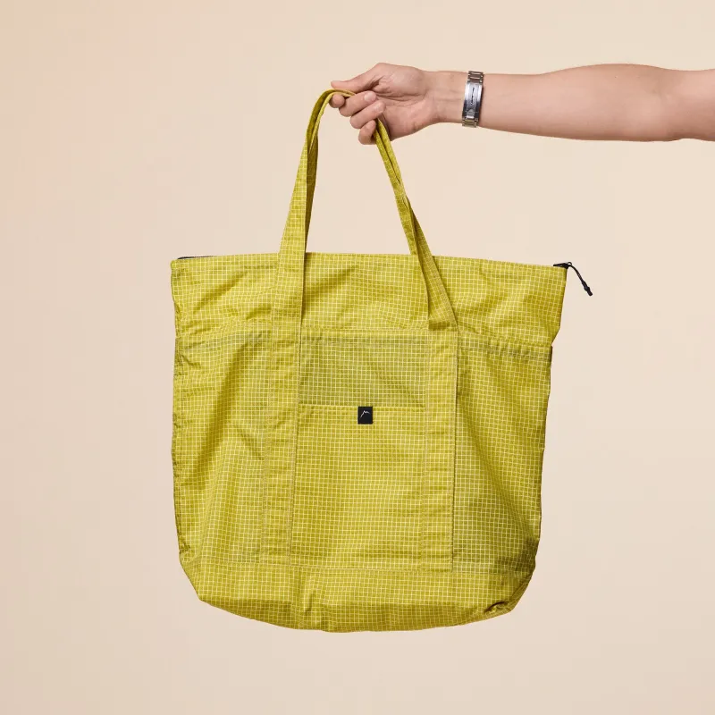 CAYL "Climb As You Love" - Grid Tote Bag - Yellow Green made by CAYL