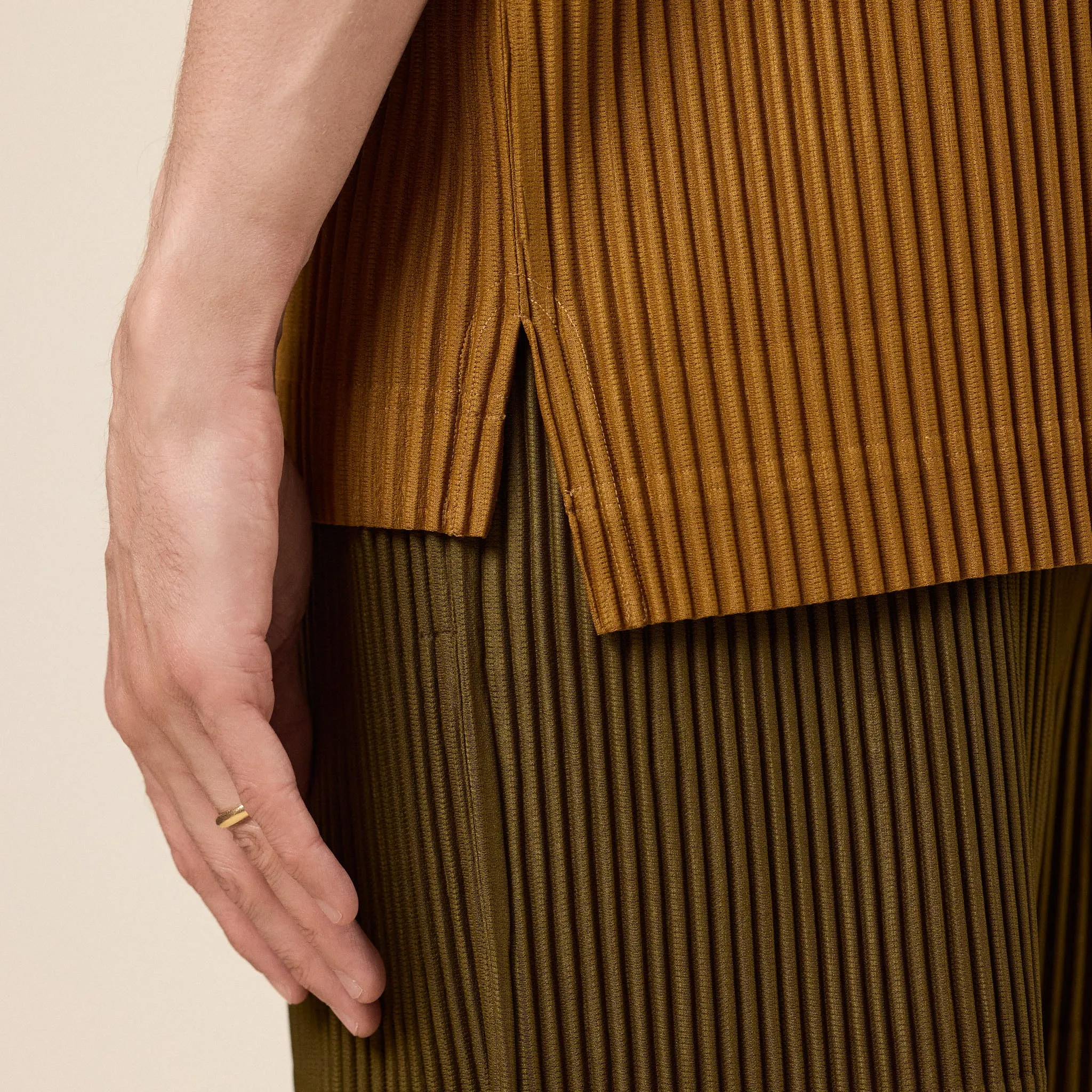 Homme Plissé Issey Miyake - Monthly Colours Shirt - Venice Boat Brown sold by This Thing Of Ours product image thumbnail 4