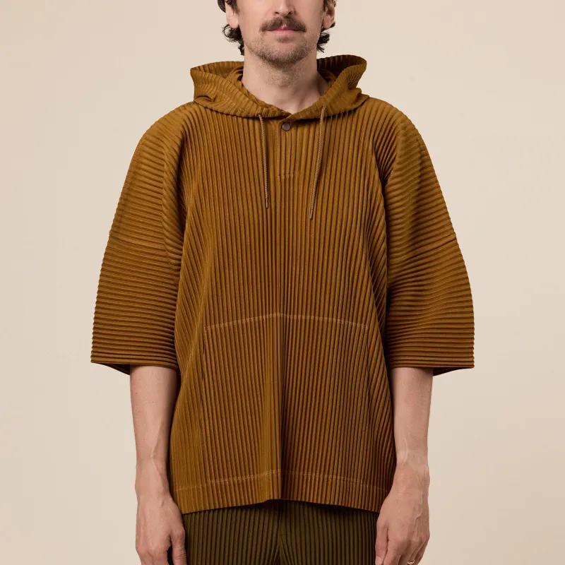 Homme Plissé Issey Miyake - Monthly Colours Hooded Top - Venice Boat Brown made by Issey Miyake