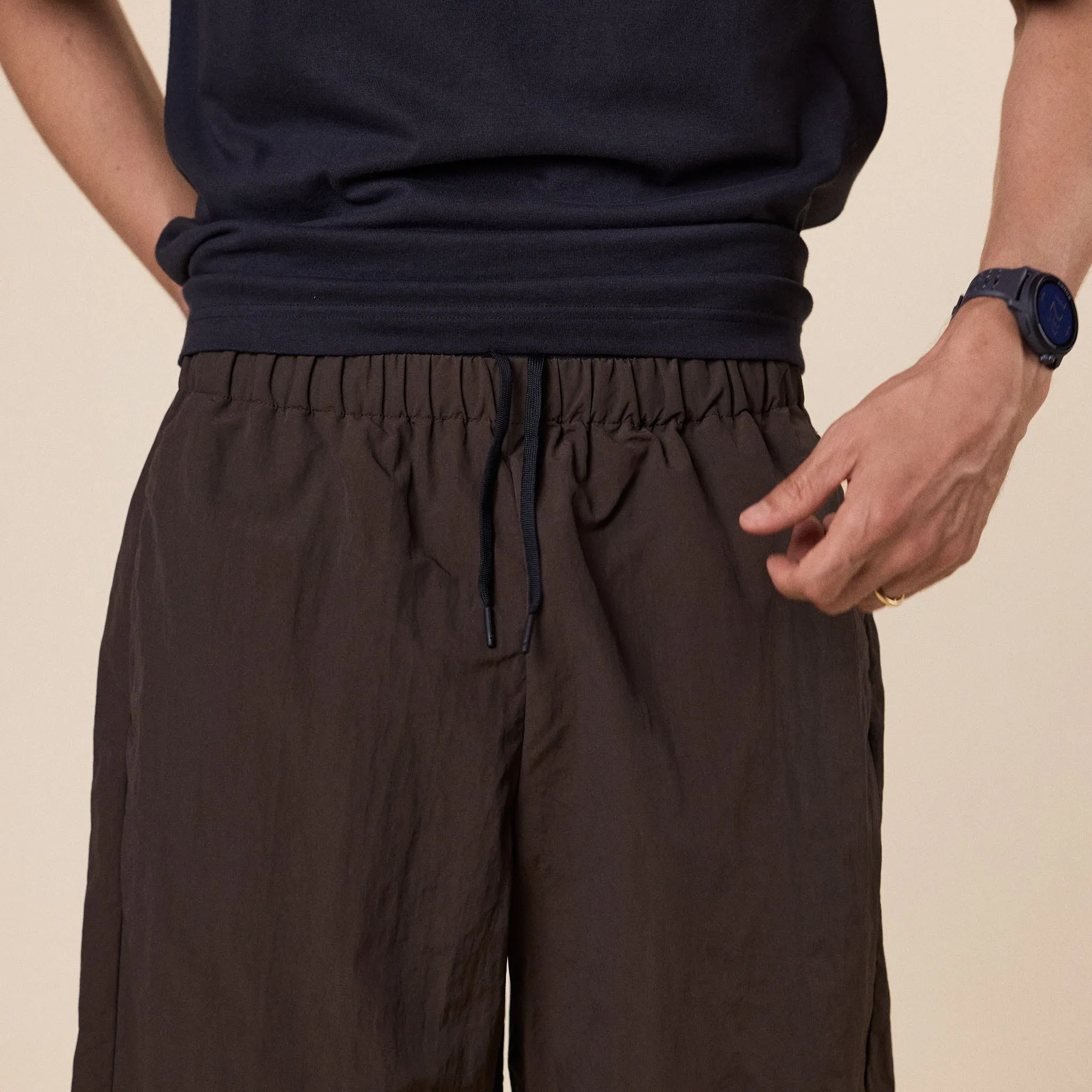 Goldwin - Nylon Shorts - Jet Brown sold by This Thing Of Ours product image thumbnail 4