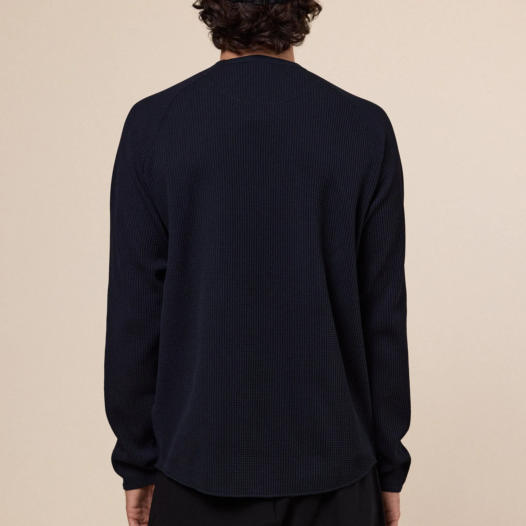 Goldwin - Waffle Light Long Sleeve T-Shirt - Black sold by This Thing Of Ours product image thumbnail 2
