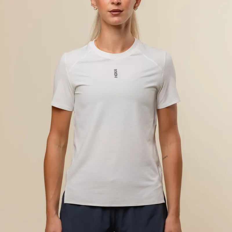 HOKA - Women's EveryRun Short Sleeve - White made by Hoka