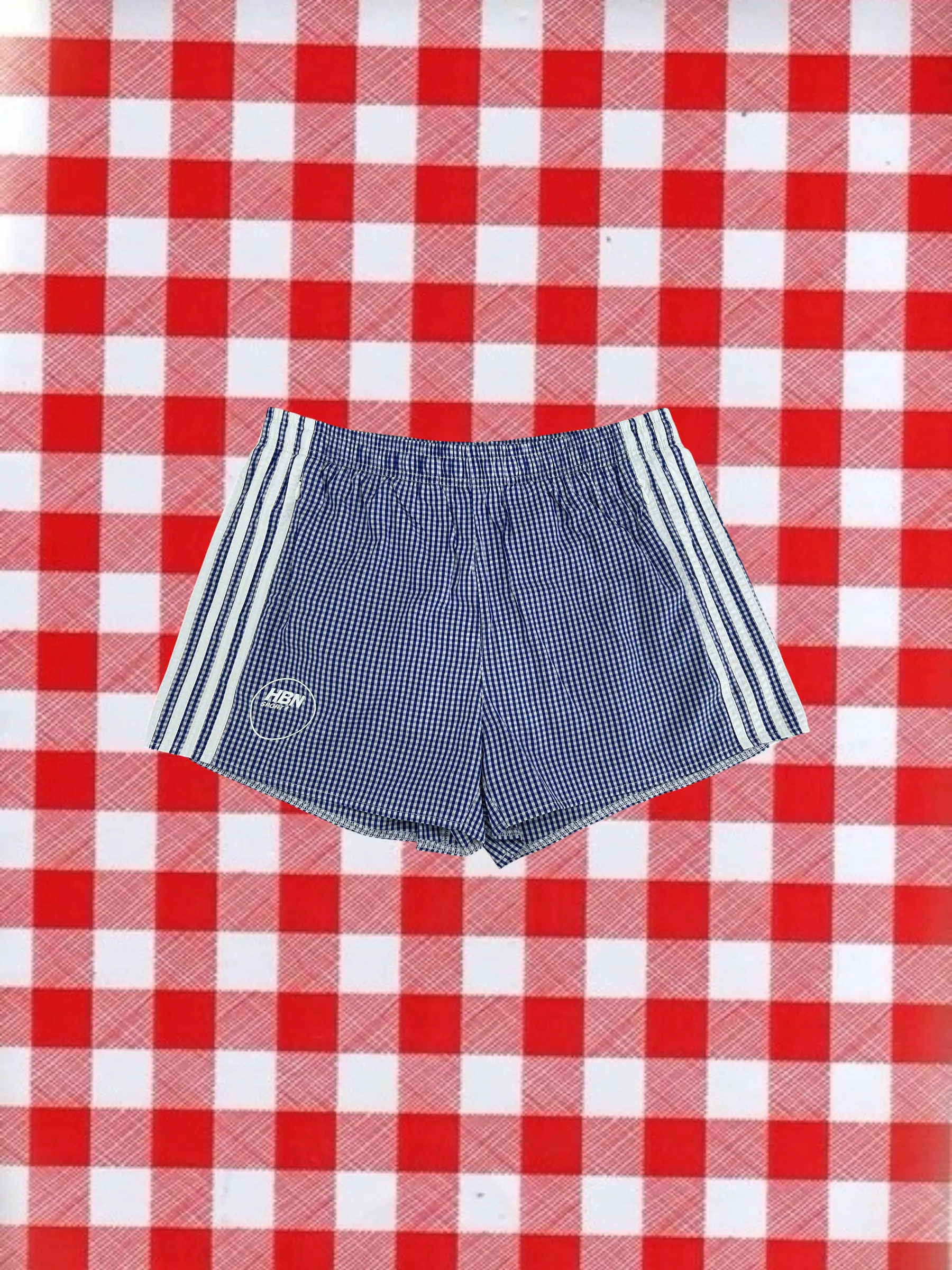 *PRE ORDER* Gingham Picnic shorts (Blue & White) sold by Human by Nature