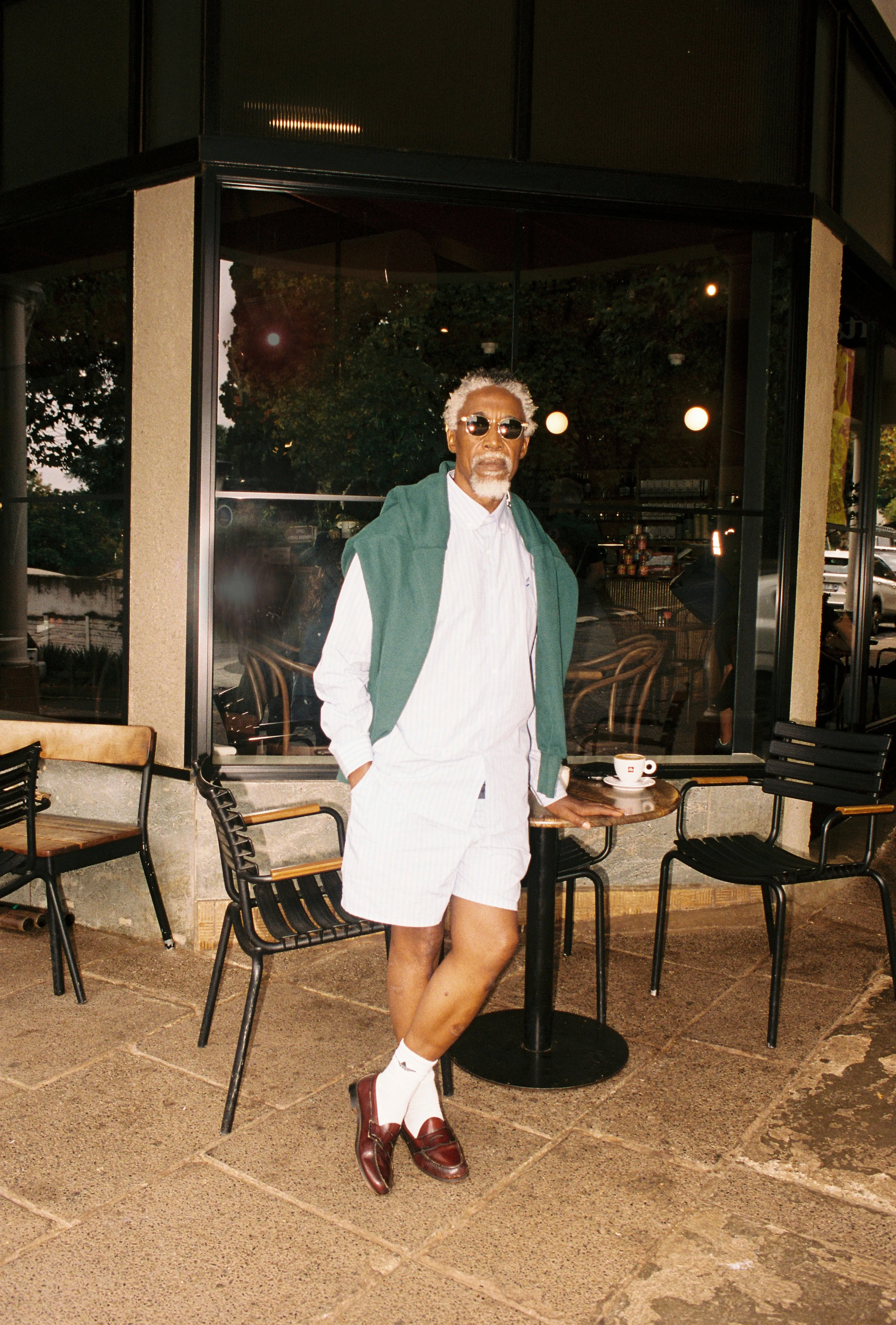 Blue stripe poplin shorts sold by Human by Nature product image thumbnail 4