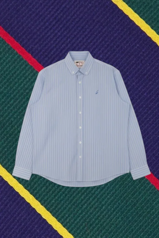 Blue Poplin button down made by Human by Nature