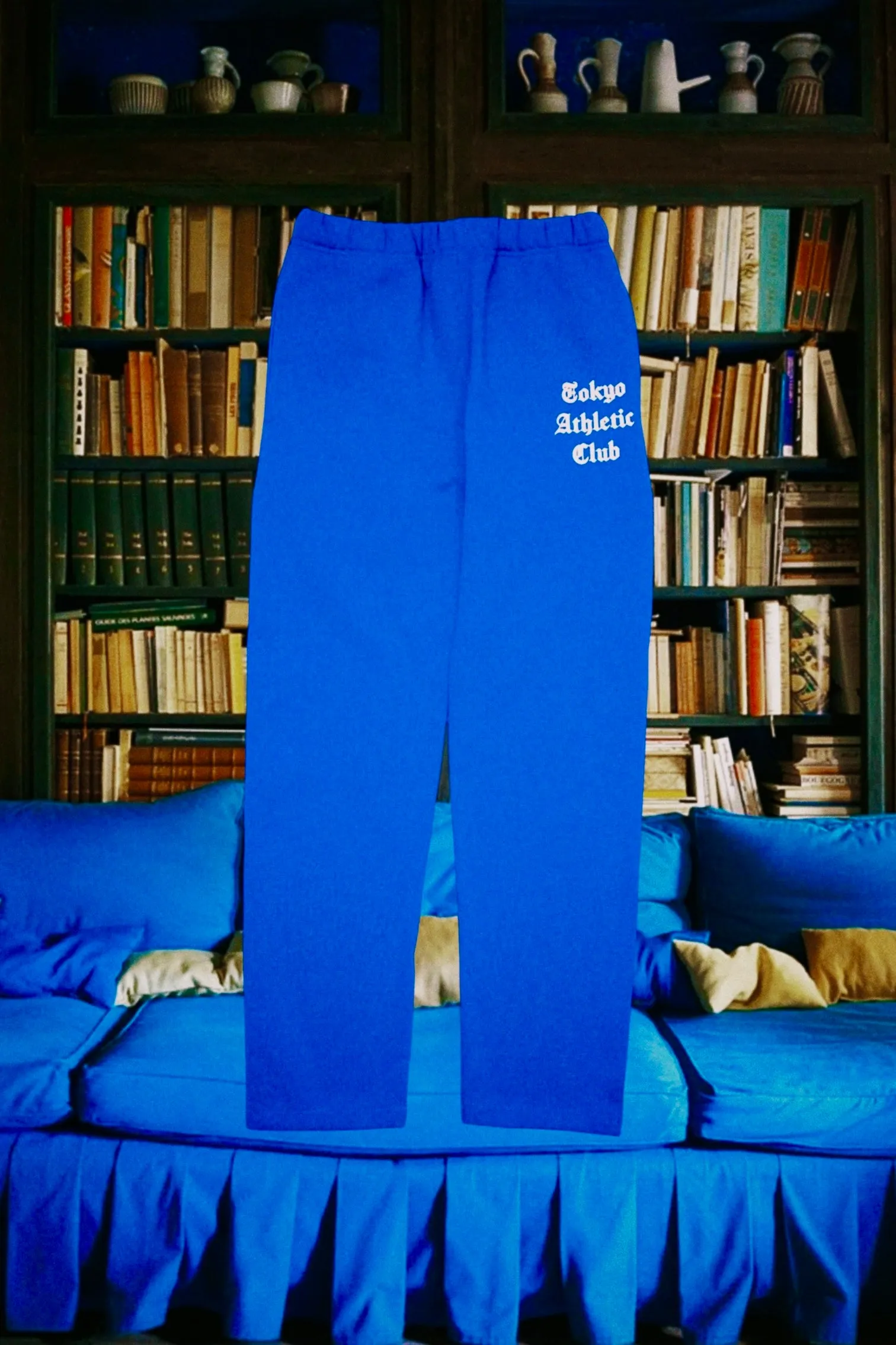 Gothic logo straight leg sweatpants (Royal Blue) sold by Human by Nature product image thumbnail 2