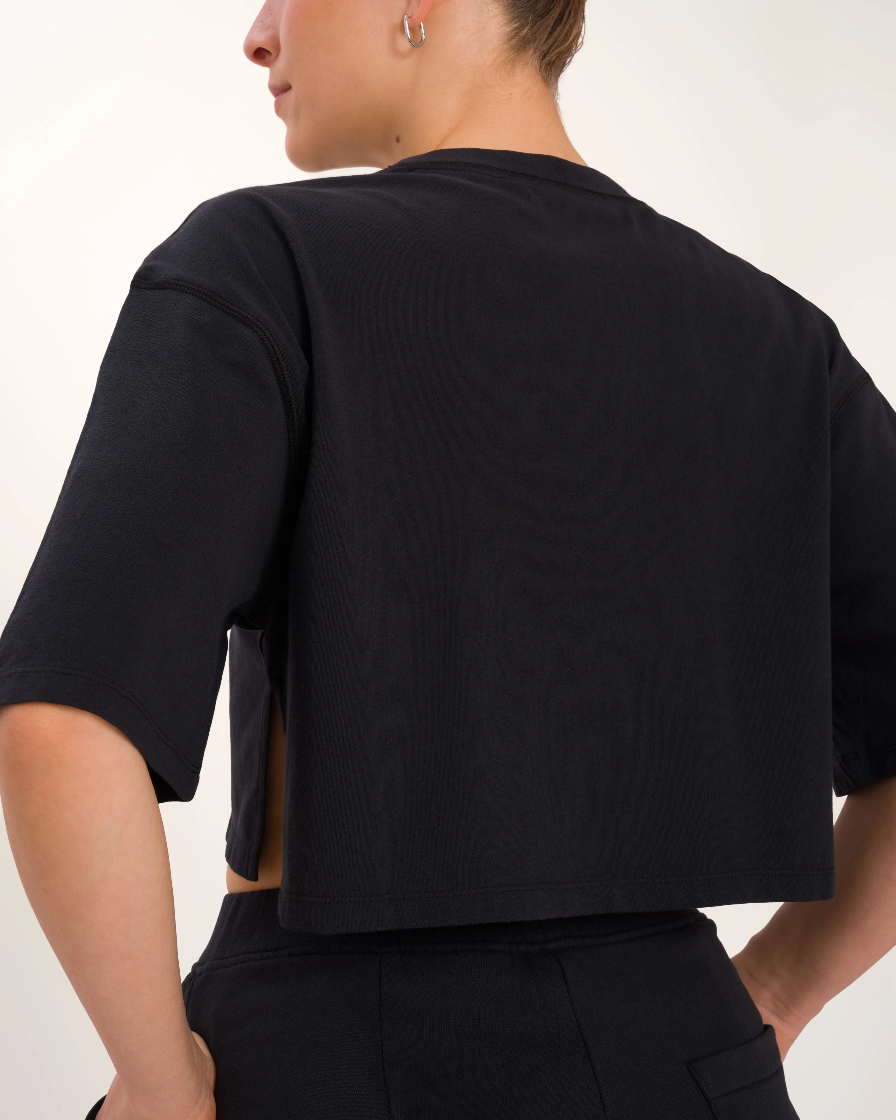 Lola Cropped Sweat Set - Black sold by Oceansapart product image thumbnail 5