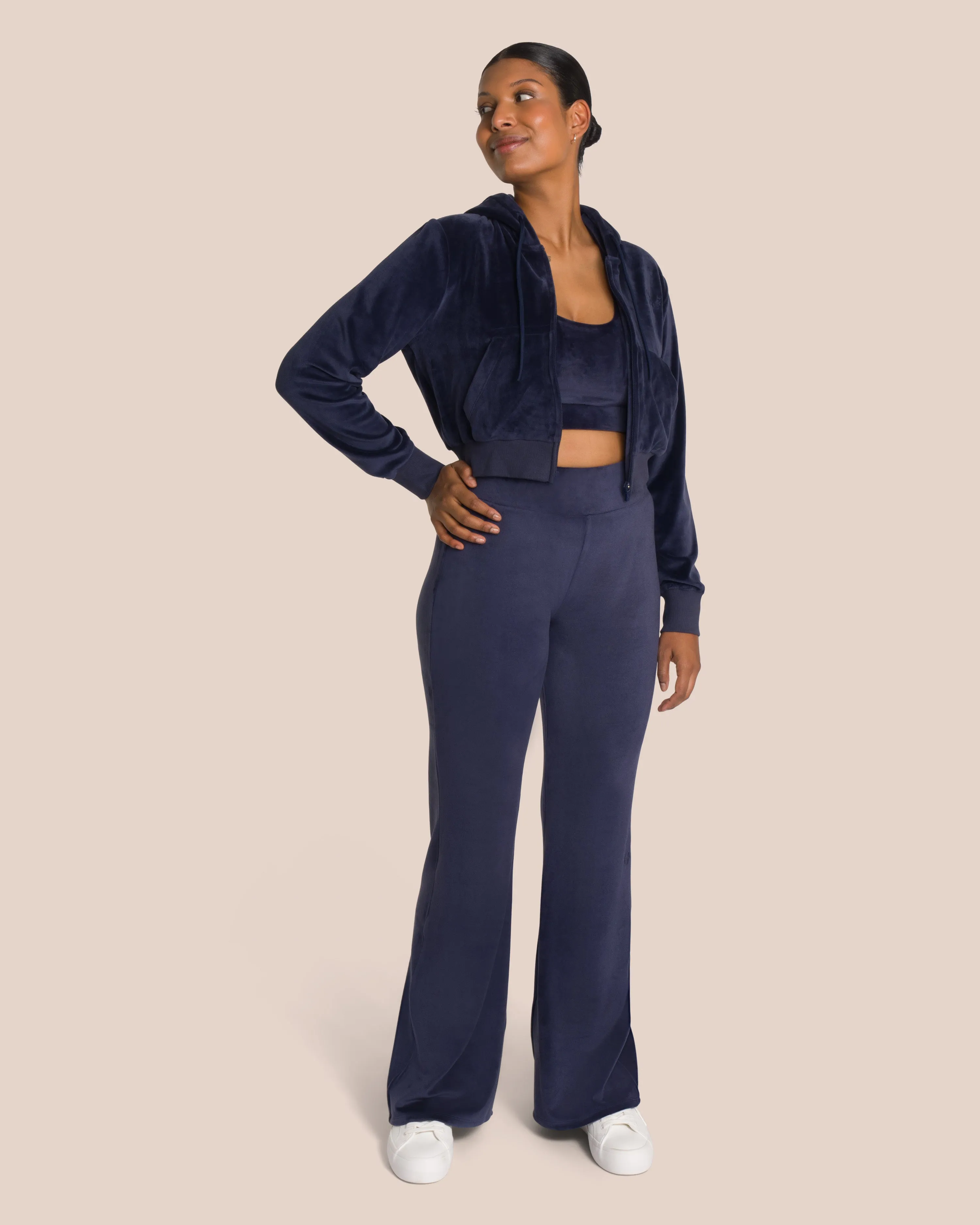 Kelly Flared Zip Set Deluxe Tall - Moon Blue sold by Oceansapart