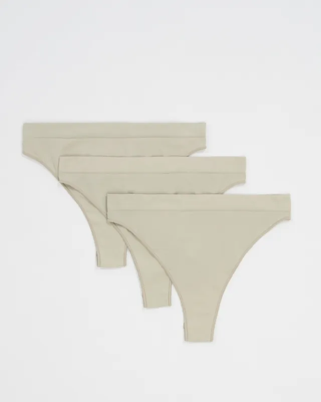Cloudy Thong Set Deluxe - Dove Grey sold by Oceansapart