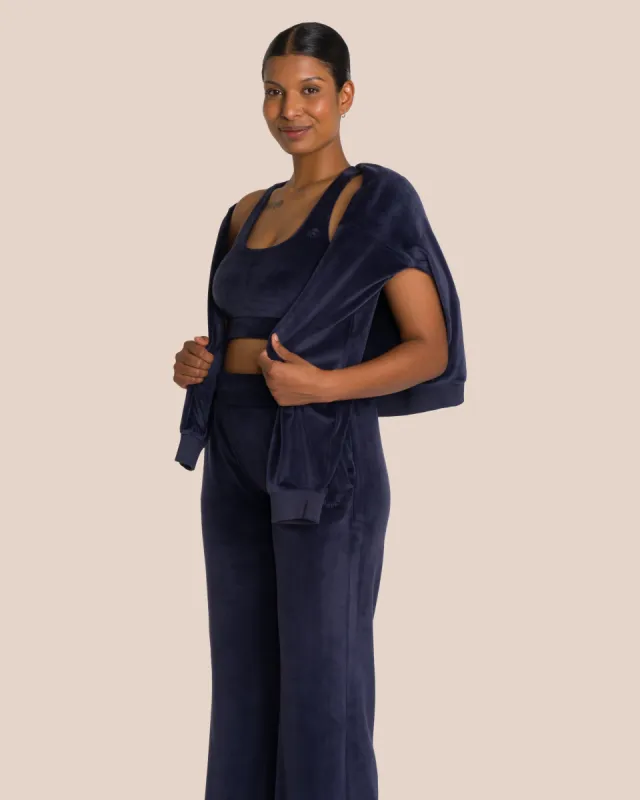 Kelly Wide Leg Set Deluxe - Moon Blue sold by Oceansapart