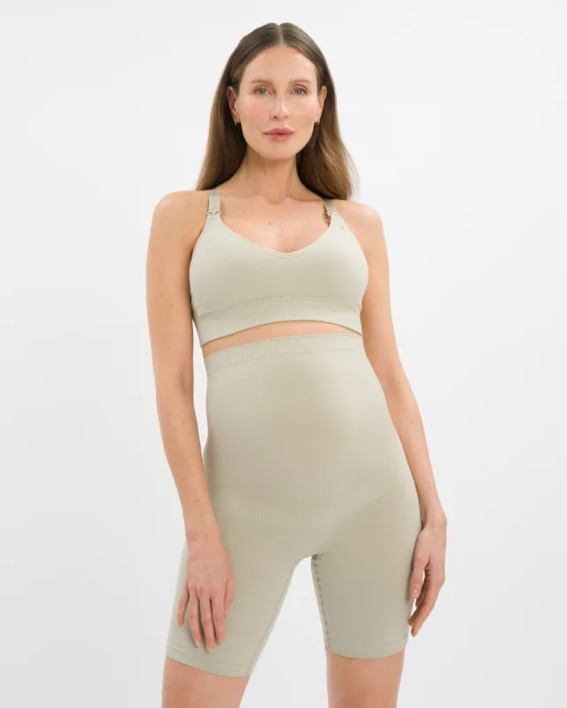 Mila Maternity Biker Set - Dove Grey sold by Oceansapart