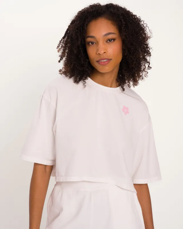 Lola Cropped Sweat Set - White sold by Oceansapart