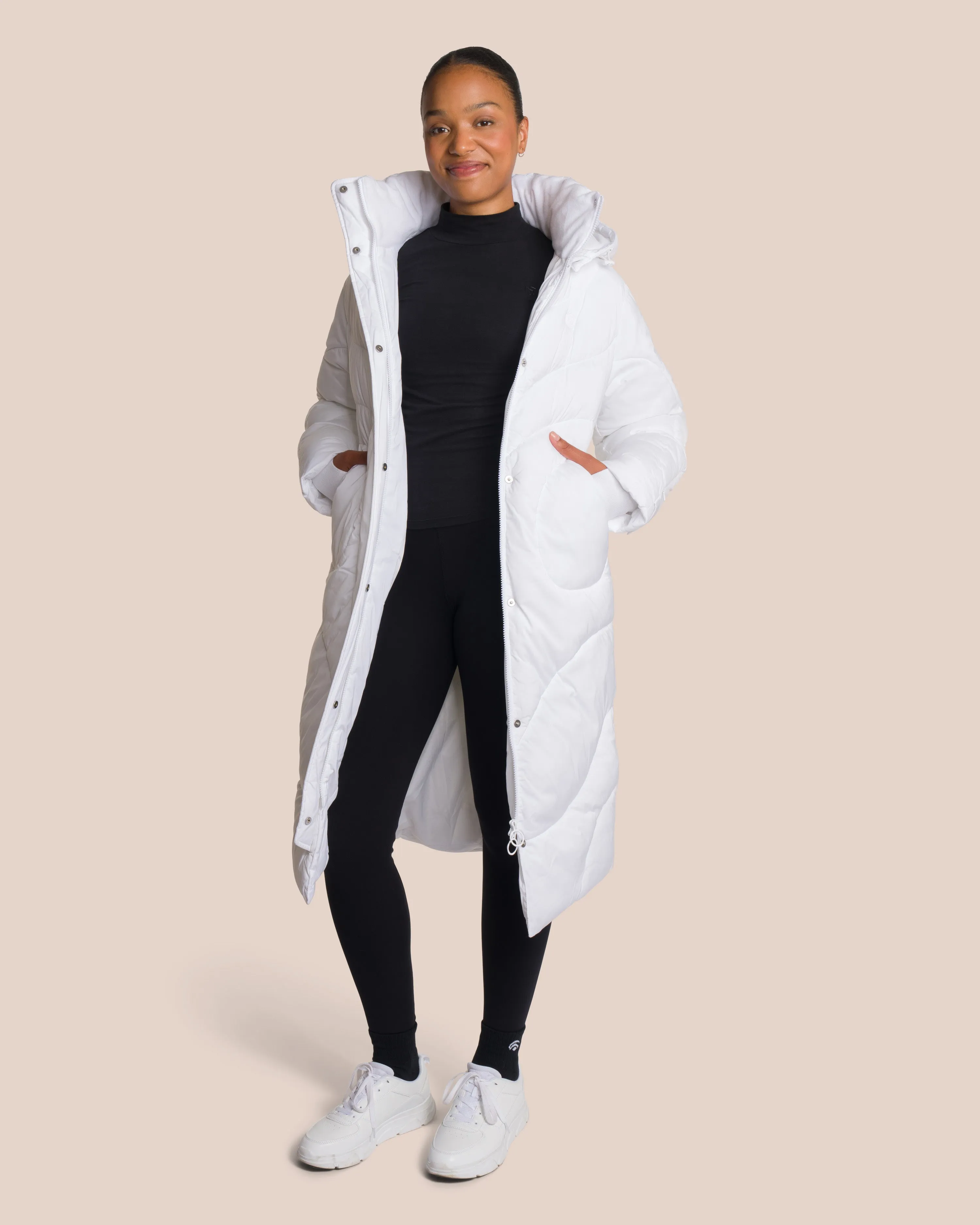 Joelle Long Puffer Jacket sold by Oceansapart