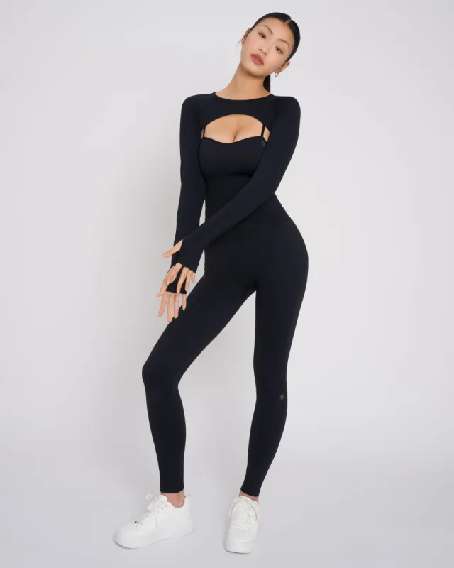 Jodie Shrug Set Deluxe - Black sold by Oceansapart