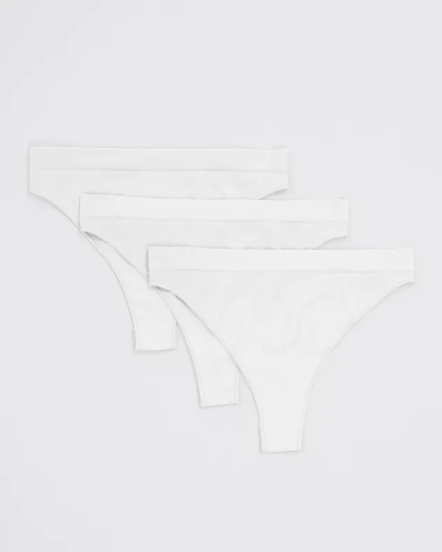 Cloudy Thong Set Deluxe - White sold by Oceansapart