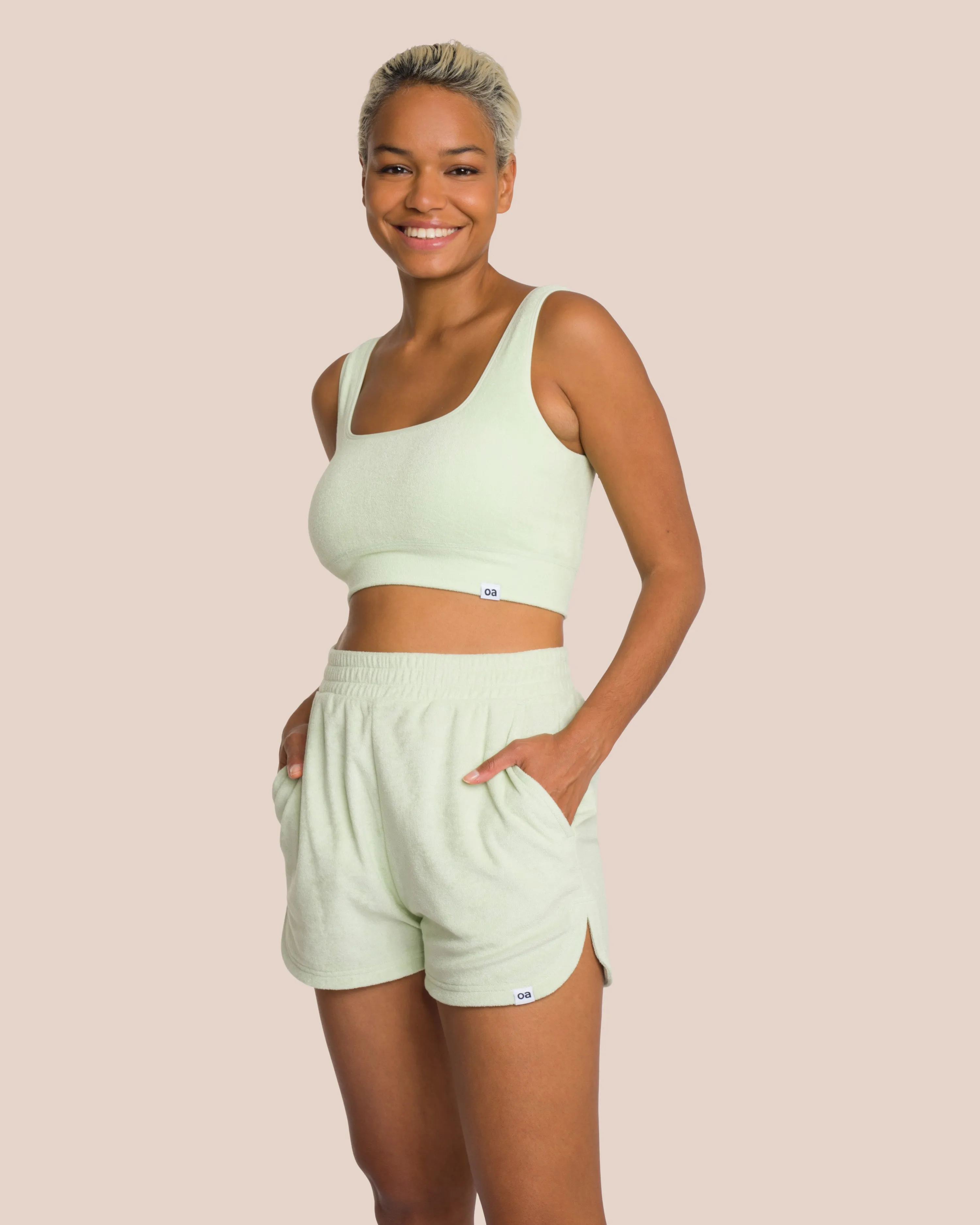Beauty Frottee Set - Sage Green sold by Oceansapart