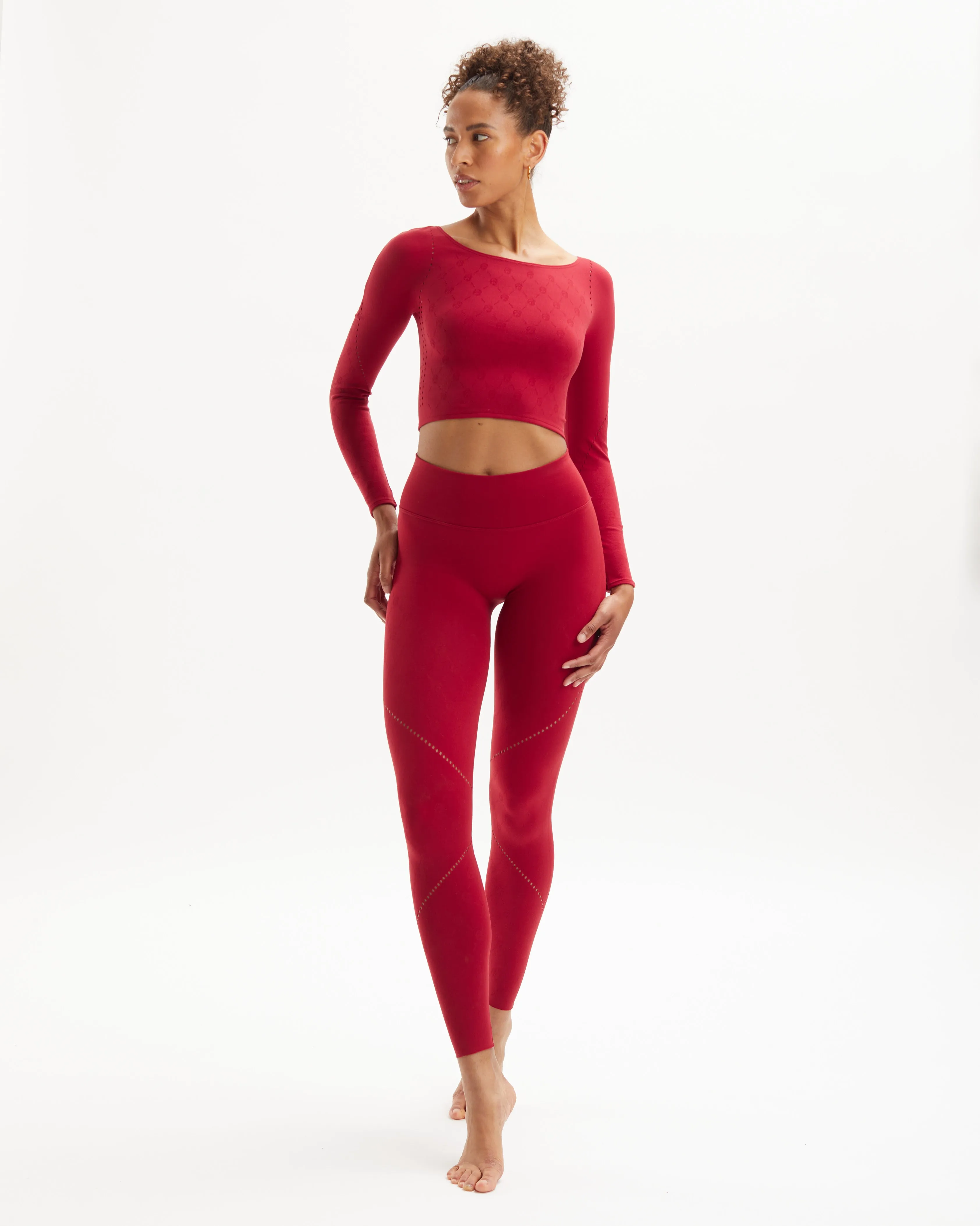 Noelle Warp Knit Longsleeve Set - Dark Rouge sold by Oceansapart product image thumbnail 2