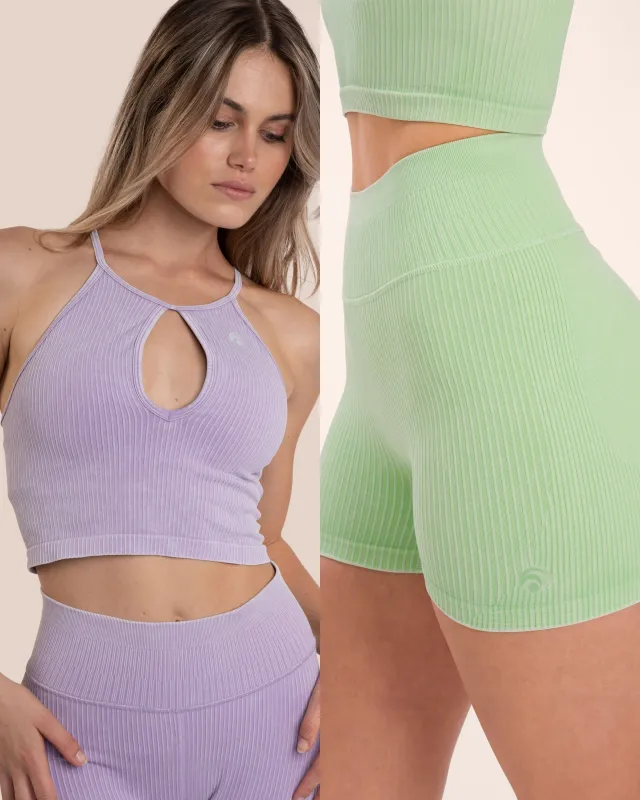 Harley Hotpant Set - Orchid & Cider Green sold by Oceansapart