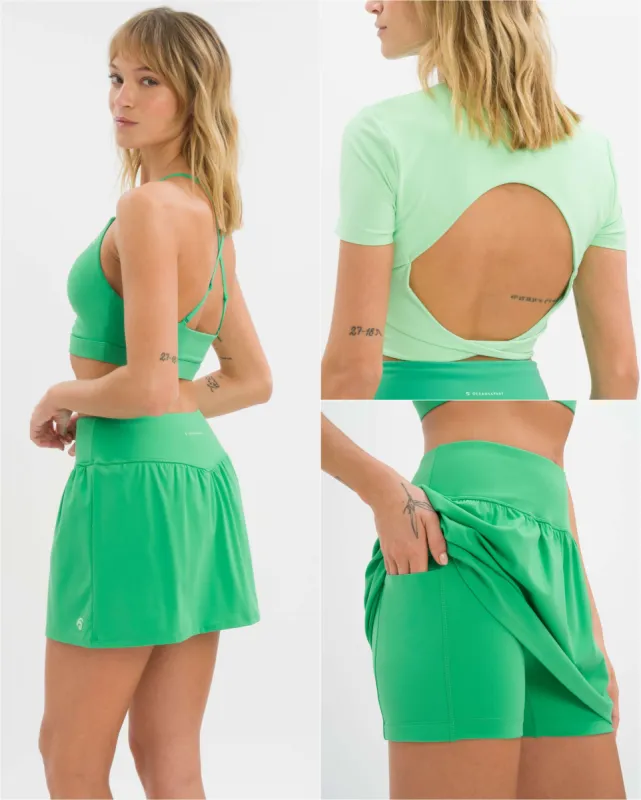 Marina Skirt Set Deluxe - Holly Green & Light Cider Green sold by Oceansapart
