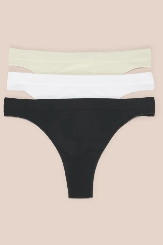 Cloudy Thong Set Deluxe - Black, Oak & Crystal White sold by Oceansapart