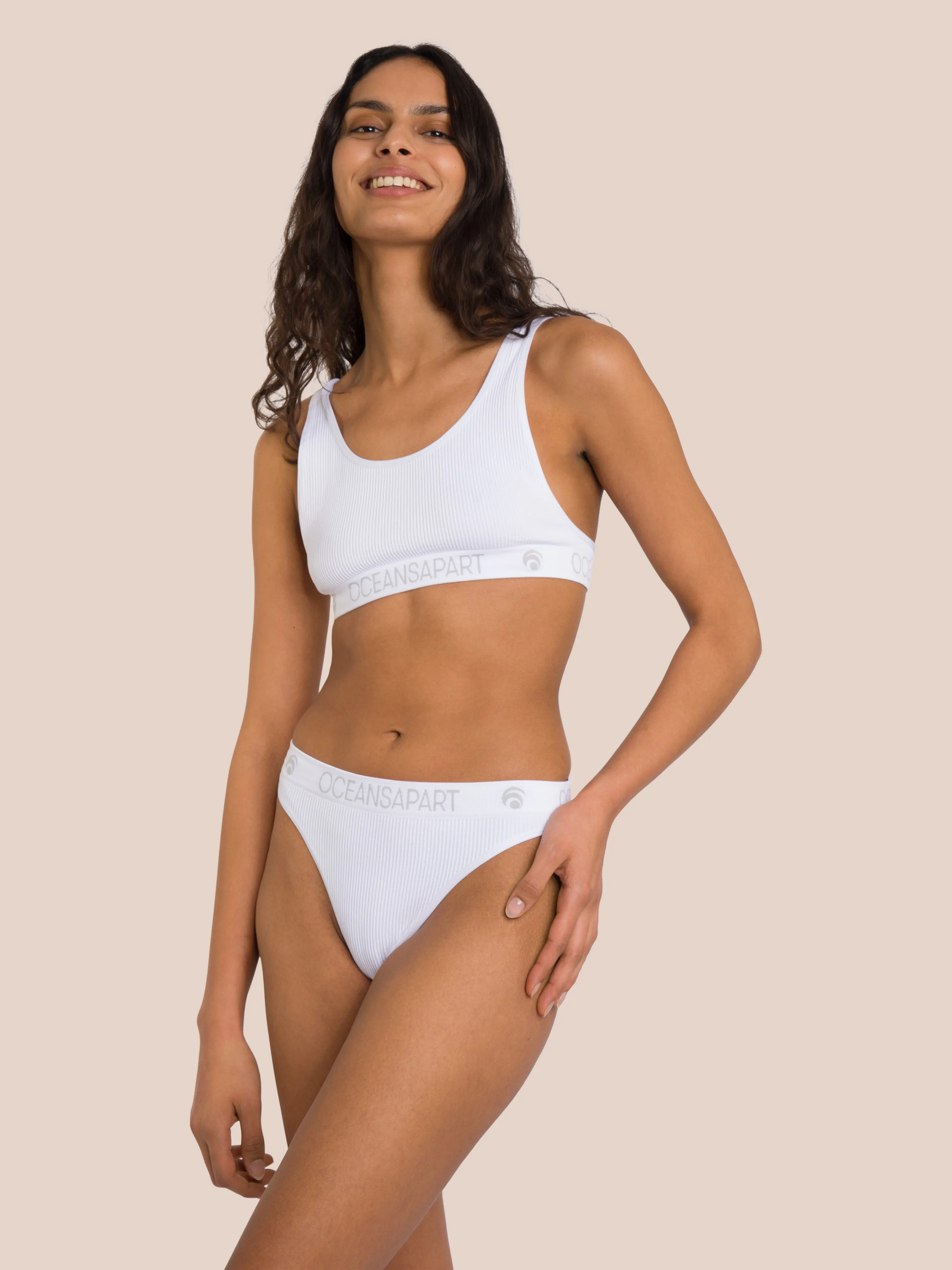 Ariel Thong Set - White sold by Oceansapart