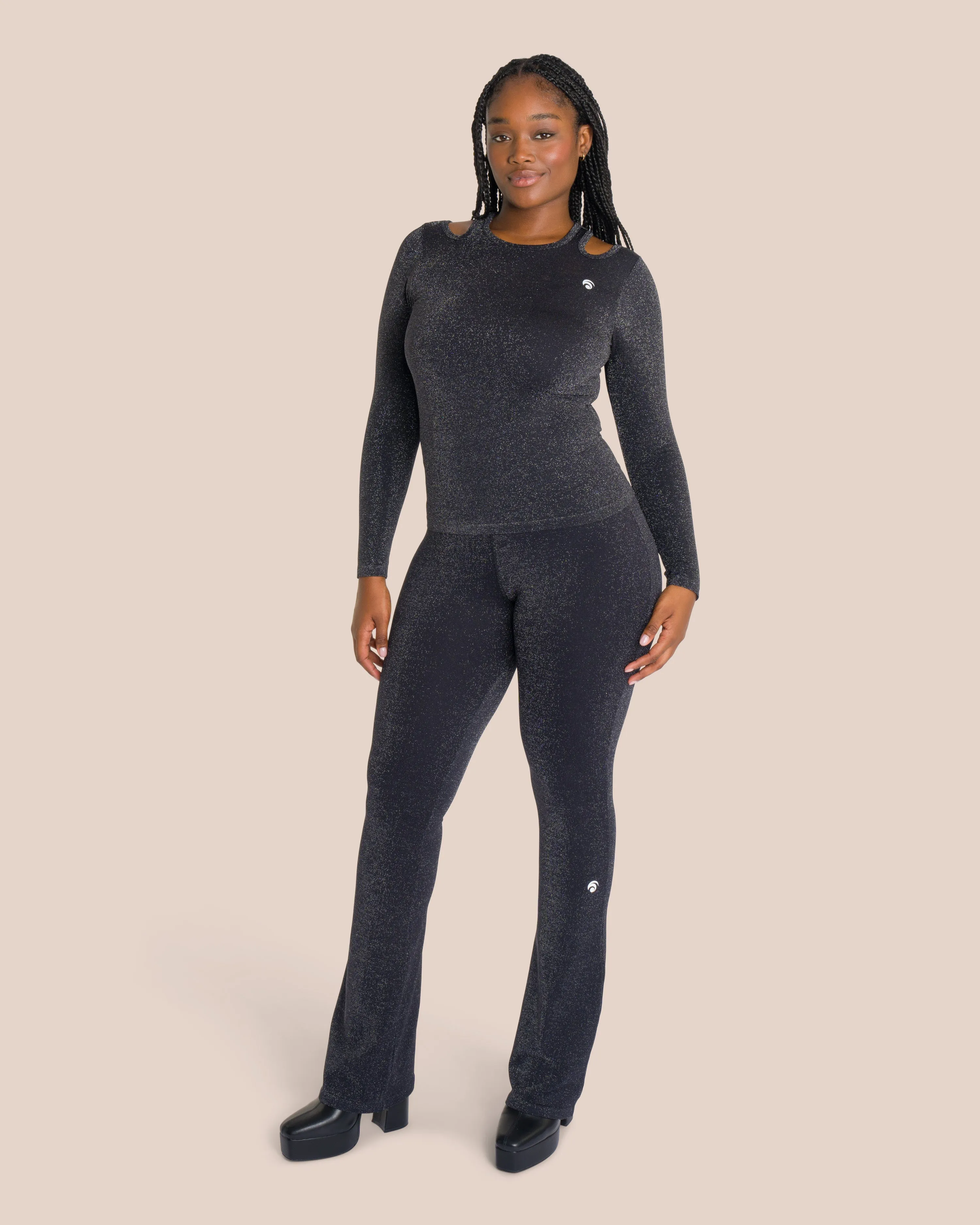 Stella Flared Longsleeve Set - Black sold by Oceansapart