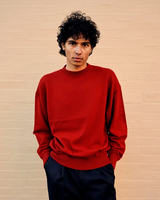 American Deadstock Cashmere Sweater Red made by Herill