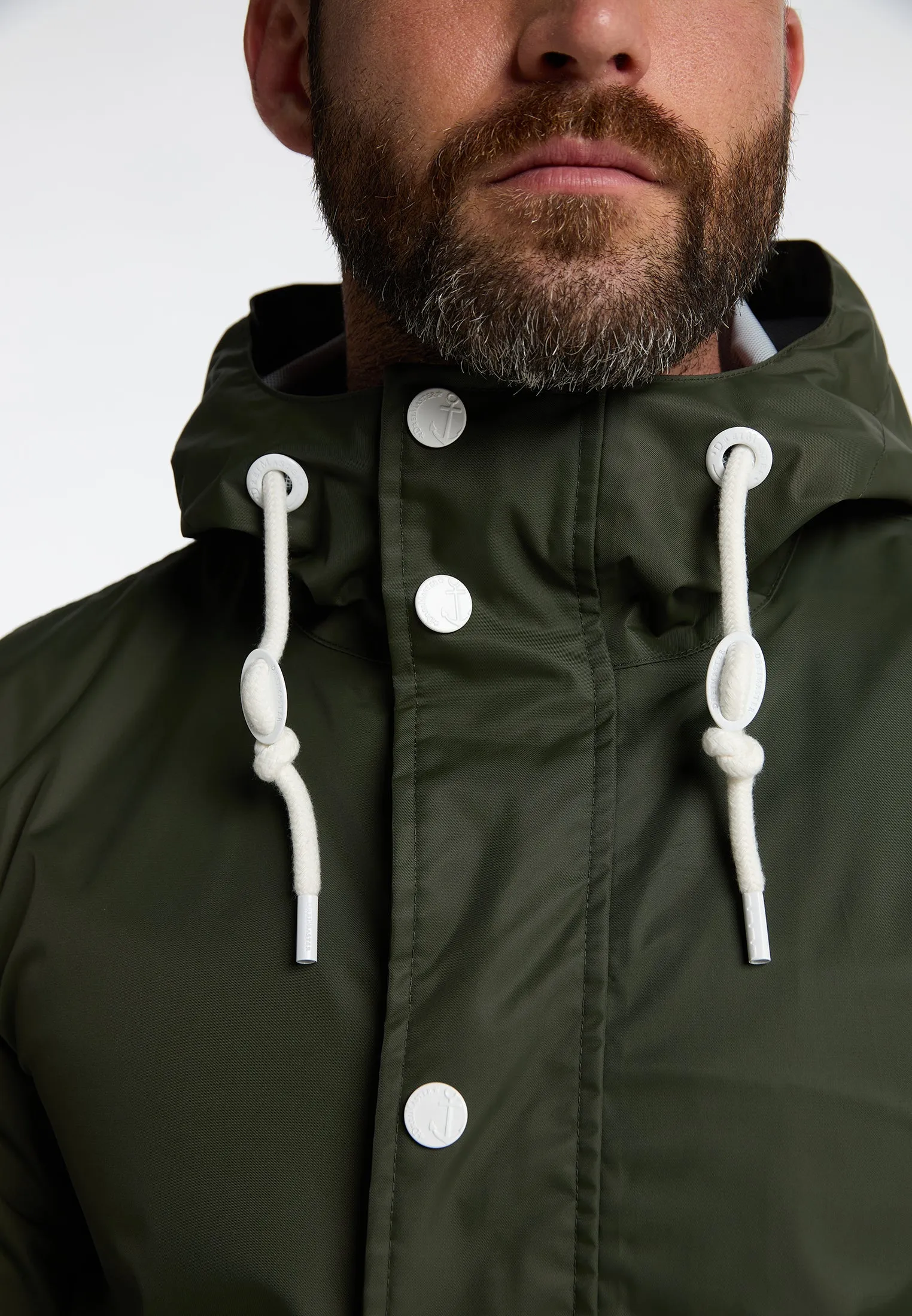 Dreimaster maritim Men's Rain Jacket With A Subtle Print On The Back Of The Outer Fabric sold by DreiMaster product image thumbnail 5