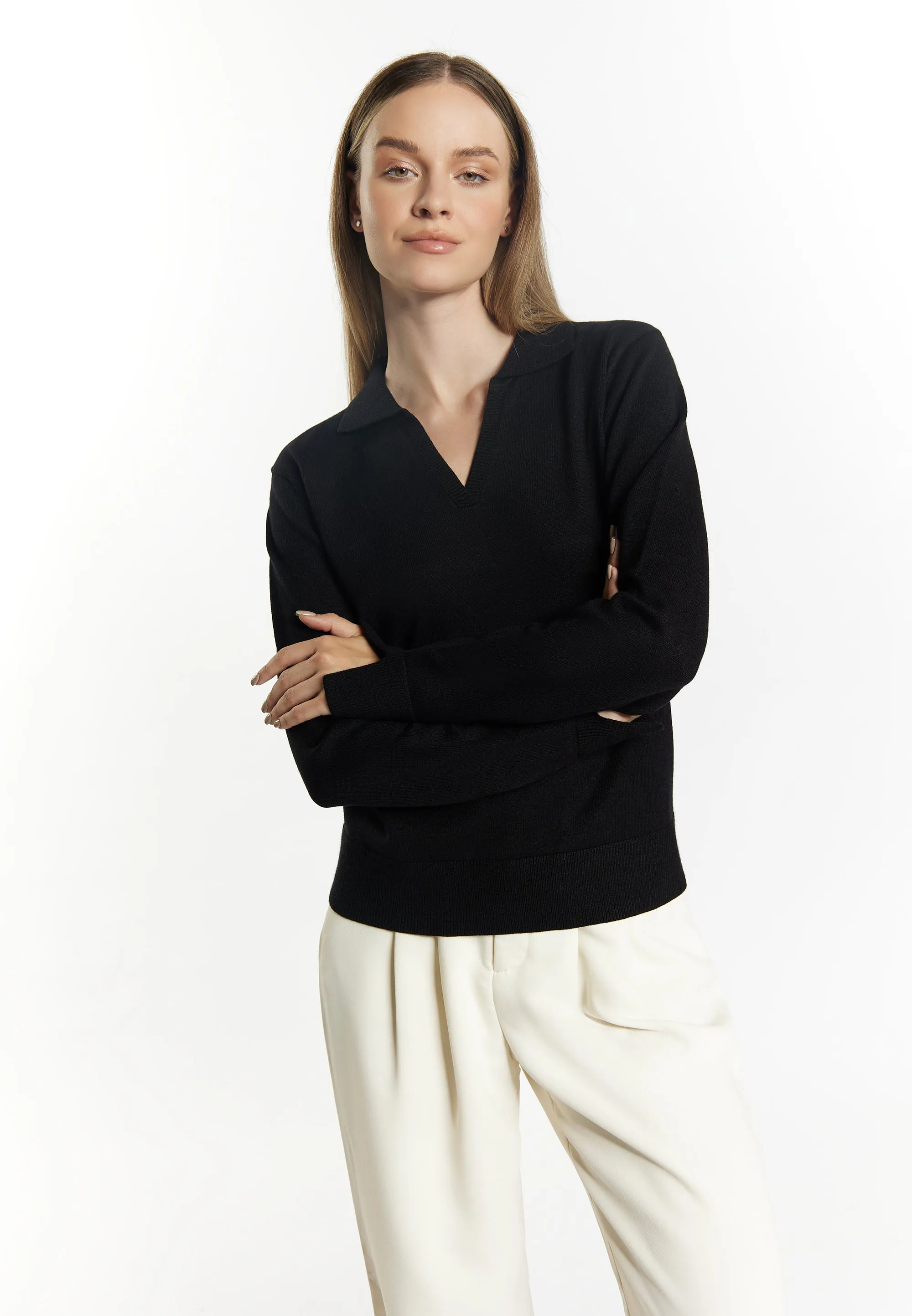 Dreimaster klassik Women's Knitted Sweater sold by DreiMaster product image thumbnail 3