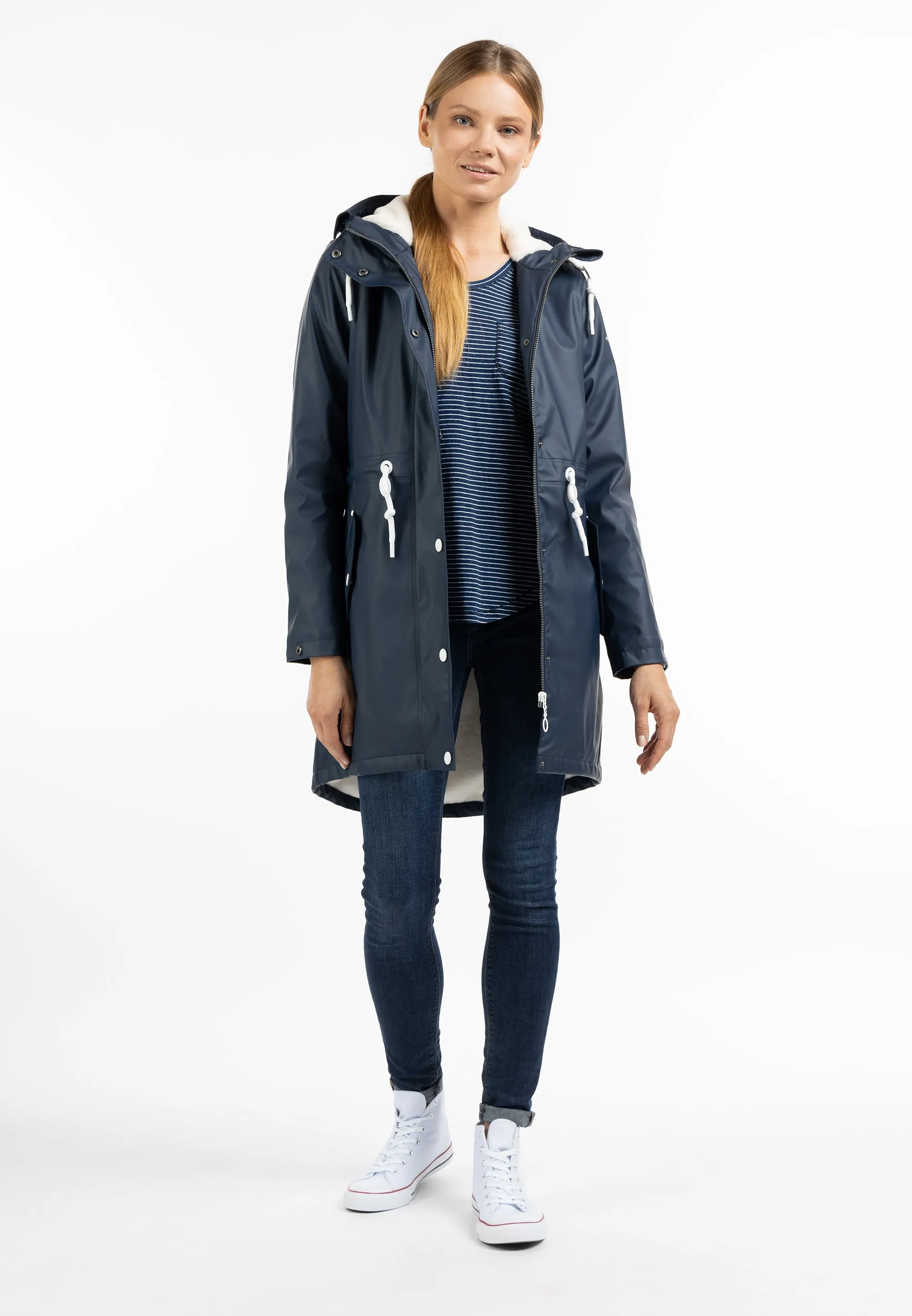 DreiMaster Maritim Women's Raincoat With Faux Fur Lining sold by DreiMaster product image thumbnail 5