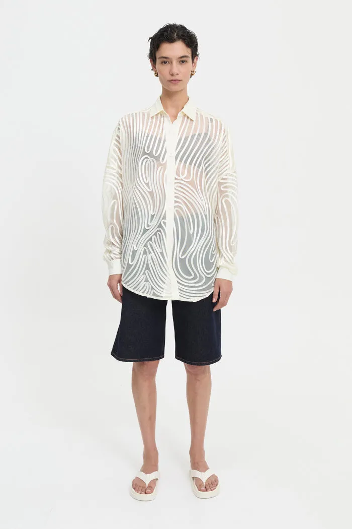 Mecah Shirt Cream sold by Blanca