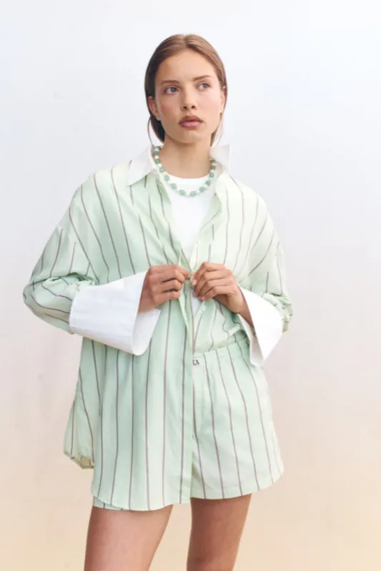 Opal Shirt Pistachio made by Blanca