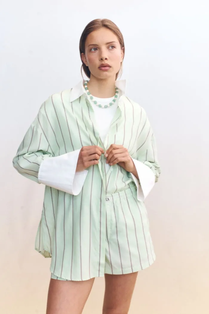 Opal Shirt Pistachio sold by Blanca
